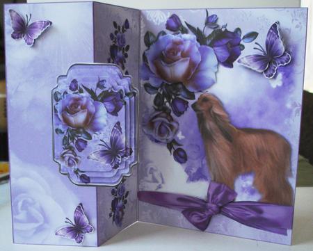 Afghan-hounds No Holes Fold Card Mini Kit by Lorraine Wilson