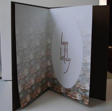 Barn Owl Woodland Scene Insert by Lorraine Wilson