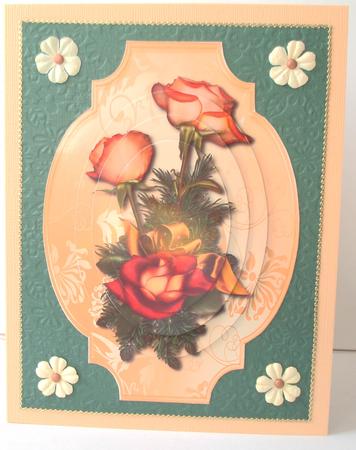 Beautiful Roses Shaped Topper + Oval Pyramage by Lorraine Wilson