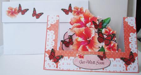 W Fold for All Occasions Orange Hibiscus by Lorraine Wilson