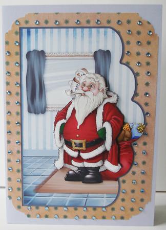 Santa Scallope Edge Cure Card by Lorraine Wilson