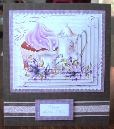 Cupcake, Lilies and Tea Pyramid by Lorraine Wilson
