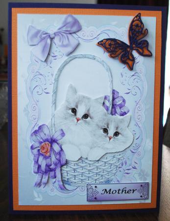 Cute Kittens in Basket by Lorraine Wilson