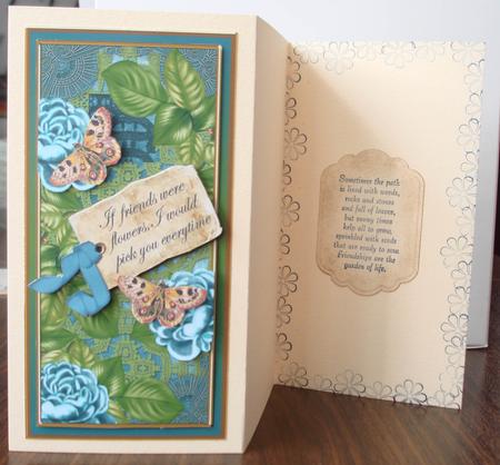 Teal Roses If Friends Were -  Dl Topdown Topper by Lorraine Wilson