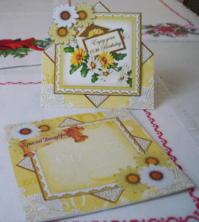 Lemon Daisy 60th Birthday 6inch Diamond Envelope Mini Kit by Lorraine Wilson