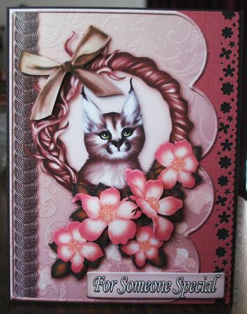 In t Net Lynx 6 Scalloped Edge Card Decoupage by Lorraine Wilson