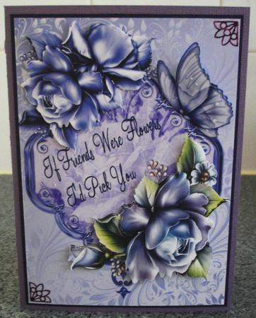 If Friends Were Flowers Lovely Blue Roses by Lorraine Wilson