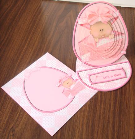 It's a Girl Easel Card Kit by Lorraine Wilson