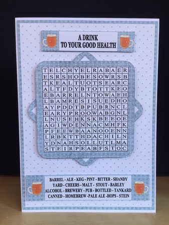 WORD SEARCH, BEER, 5 x 7 by Lorraine Appleby