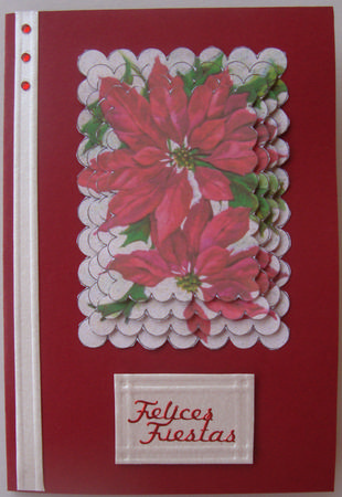 Beautiful Christmas Poinsettia Scallop Edge Pyramid Toppers by Lorraine Appleby