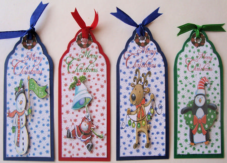 Cheeky Cartoon Christmas Friends Bookmark by Lorraine Appleby