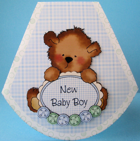 Baby Boy Wobble Card by Lorraine Appleby
