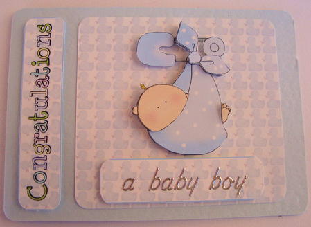 New Baby Boy Paper, Topper & Decoupage by Lorraine Appleby
