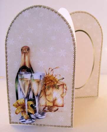 Wedding or Anniversary Tri Fold Card by Lorraine Appleby