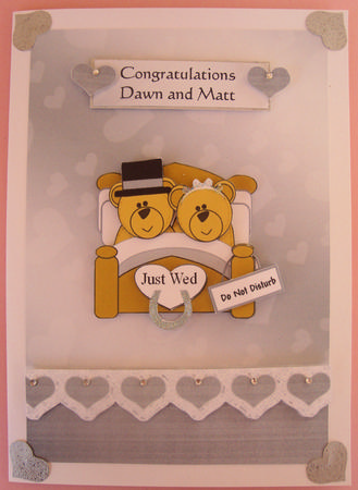 Wedding Bears in Bed by Lorraine Appleby