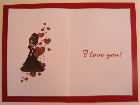 I Love You Valentines Insert by Lorraine Appleby