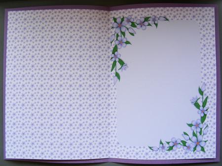 Lilac Flower Frame Insert or Card Blank by Lorraine Appleby