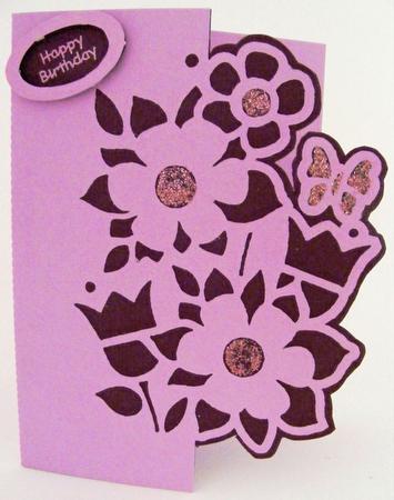 Floral 13 Over the Edge Card by Lorraine Appleby