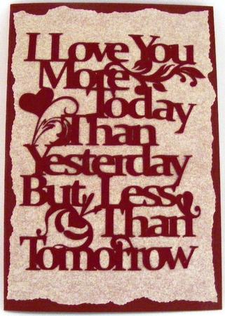 Paper Magic Frame - I Love You More Today by Lorraine Appleby