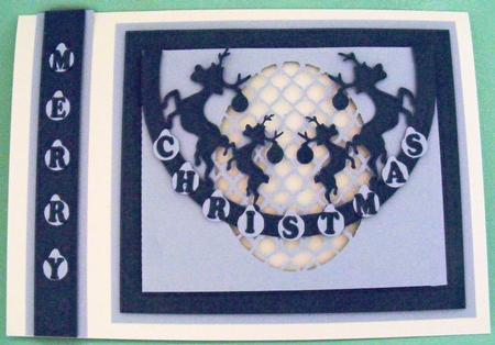 Front Fold Reindeer Card by Lorraine Appleby