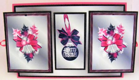 Black and Pink Christmas Embellishments by Lorraine Appleby
