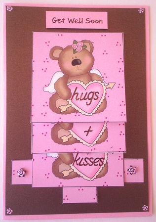 Cupid Bear with Pink Heart by Lorraine Appleby