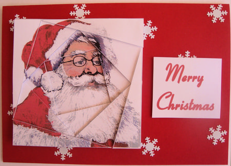 Jolly Ol Santa Twisted Spiral Side Stacker Card by Lorraine Appleby