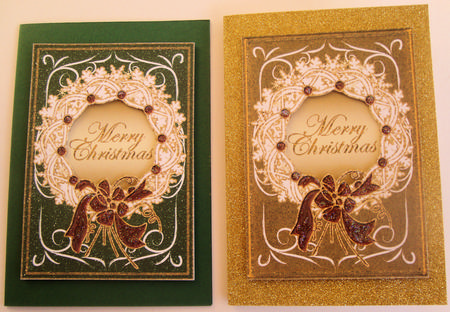 Snowflakes Wreath Christmas Toppers 1 by Lorraine Appleby