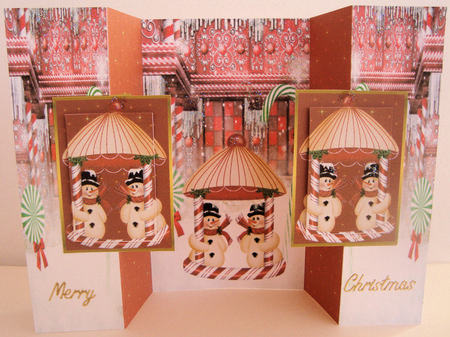 Snowmen Candy Fair Fold Back by Lorraine Appleby
