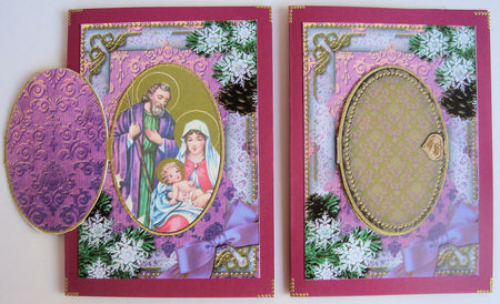 Religious Snow A5 Locket Card Front by Lorraine Appleby