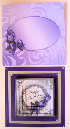 Roses and Metallic Lace Matching Square Envelope Kit by Lorraine Appleby