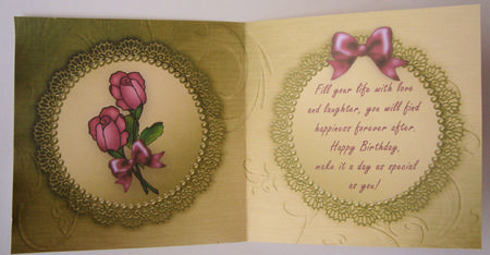 Roses and Metallic Lace Matching Insert Square Portrait by Lorraine Appleby