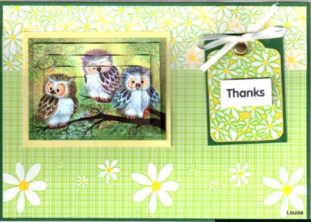 Three Wise Owls - Fathers Day by Louisa Campbell