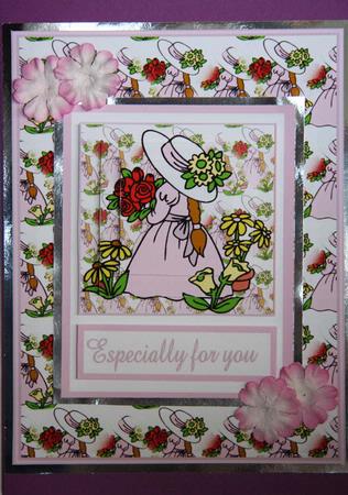 Flower Girl Card Front and Pyramid by Louisa Penlington