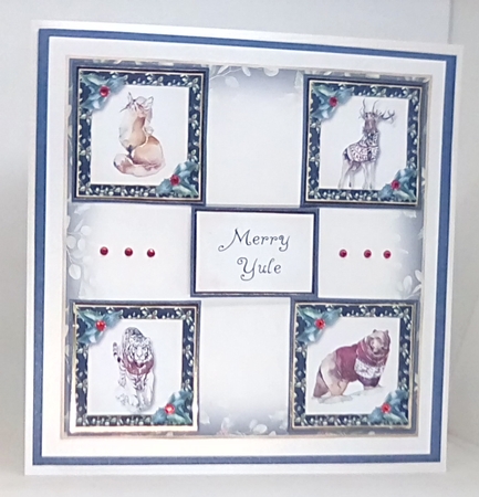 Christmas Holly Watercolour - Bear by Louisa Price