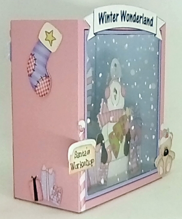 3D Christmas Diorama Shadow Box Card Mini Kit - Snowman Rio has an Xmas Tree by Louisa Price