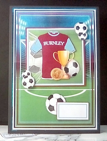 A5 Burnley Card Front with Toppers, sentiments and decoupage   by Louisa Price