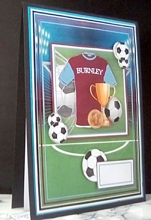 A5 Burnley Card Front with Toppers, sentiments and decoupage   by Louisa Price