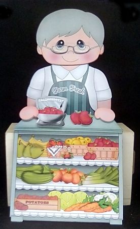 3D On the Shelf Card Kit - Silas is Fresh from the Farm at the Farmers Market by Louisa Price