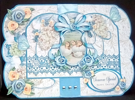 Shaped Vintage Easter Easel Mini Kit-4 by Louisa Price