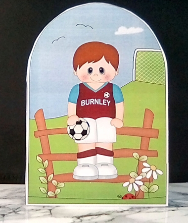 3D Shaped Card Kit - Little Footballer Plays for Burnley by Louisa Price