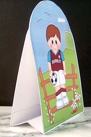3D Shaped Card Kit - Little Footballer Plays for Burnley by Louisa Price