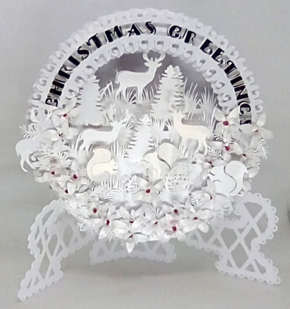 3D Christmas Round Card & Box, All formats by Louisa Price