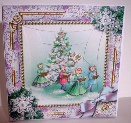 Carol Singers Snow 8inch Rounded Edge Spiral Stacker Kit by Louisa Price