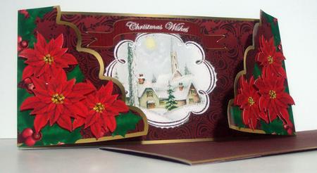Red Village Pub Christmas Wishes Fancy Picture 3D Card Kit by Louisa Price