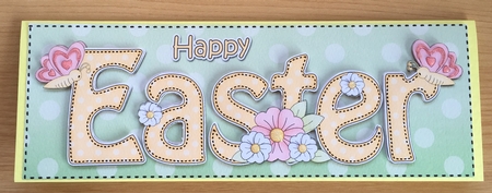 Large DL Happy EASTER 3D decoupage by Louise Burke