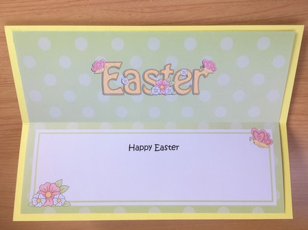 Large DL Happy EASTER insert by Louise Burke