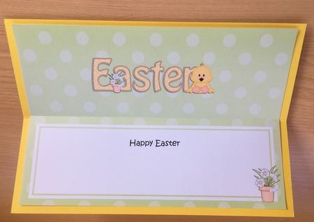Large DL Happy EASTER 3D decoupage by Louise Burke