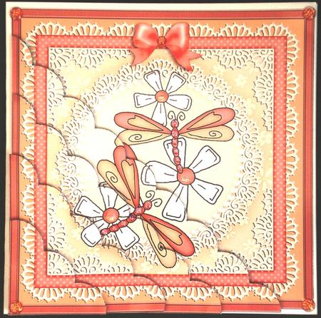 Dreamy Dragonflies - Scalloped Corner Stacker by Louise Burke