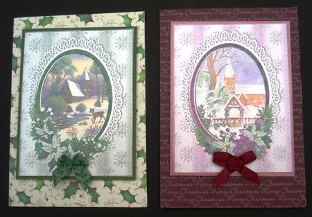 Two Toppers Christmas Scenes by Louise Burke